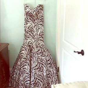 Jovani Mermaid Zebra Print Gown
